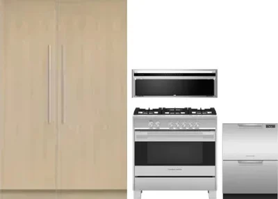 5 Piece Package Includes Refrigerator, Freezer, Range, Hood And Dishwasher